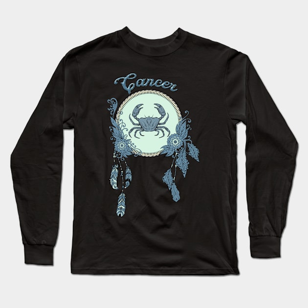 Zodiac sings cancer Long Sleeve T-Shirt by Nicky2342